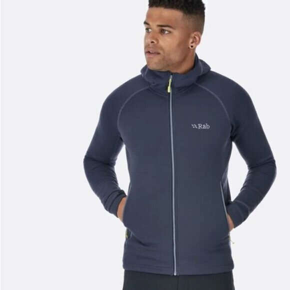 Rab Power Stretch Pro Hoodie Jacket Deep Ink Mens M - Picture 1 of 5